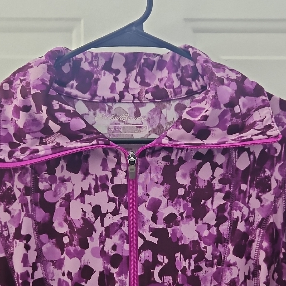 Eddie Bauer Purple Patterned Hoodie